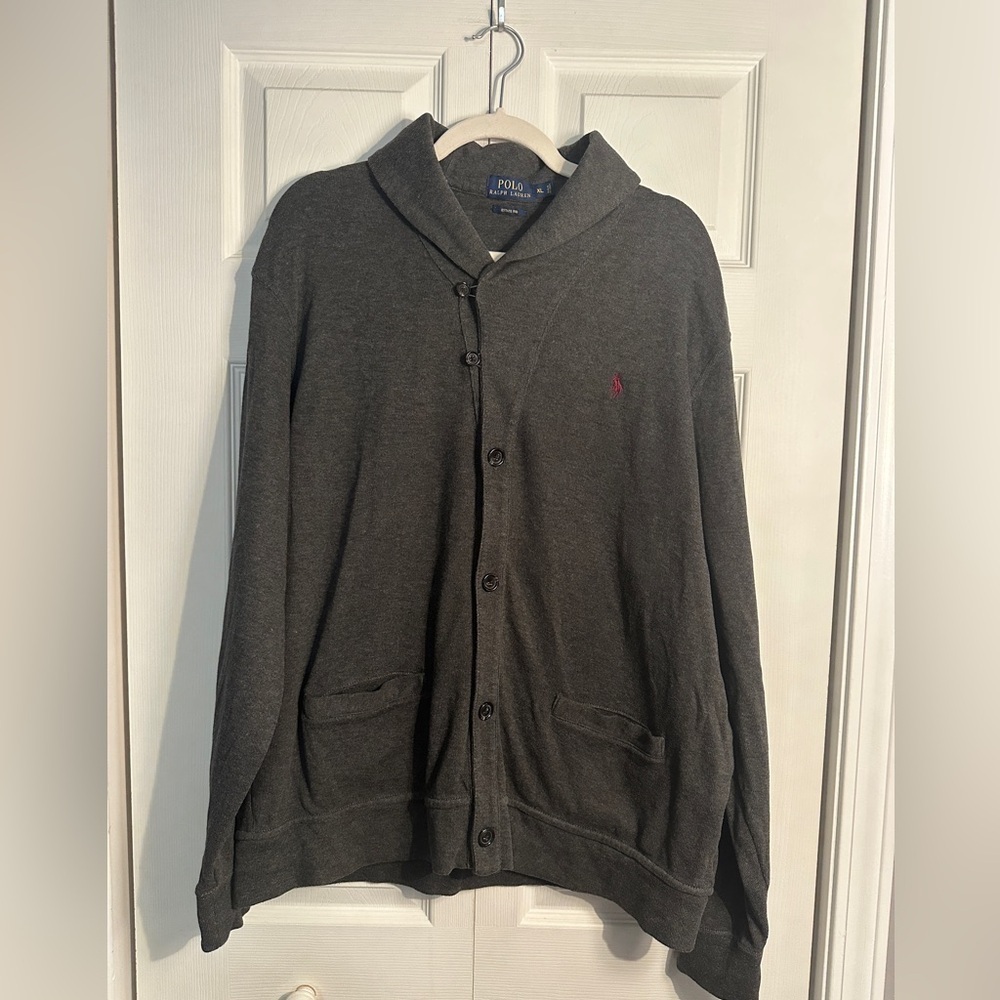 Polo Ralph Lauren Estate Ribbed Cardigan size XL gray